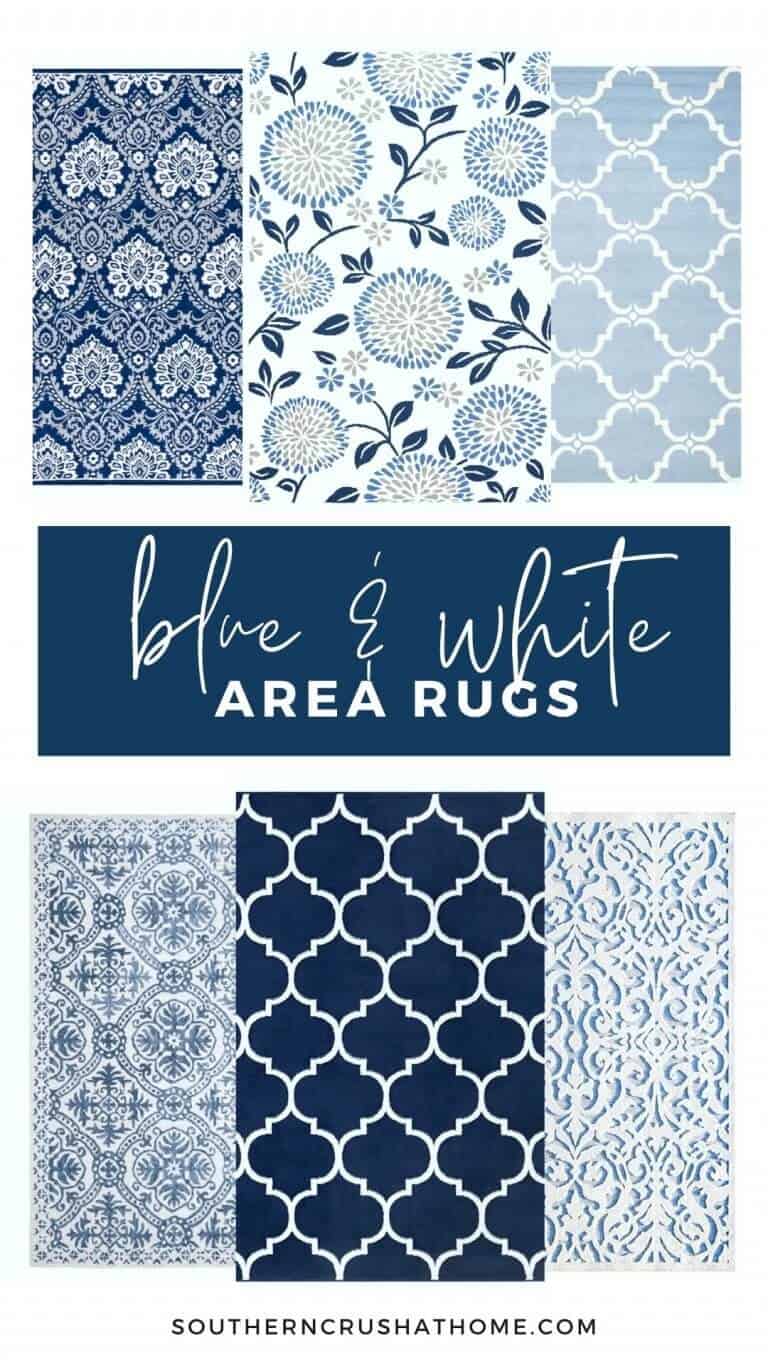 Best 8×10 Blue Area Rugs for Your Living Room (plus Rug Size Guide)