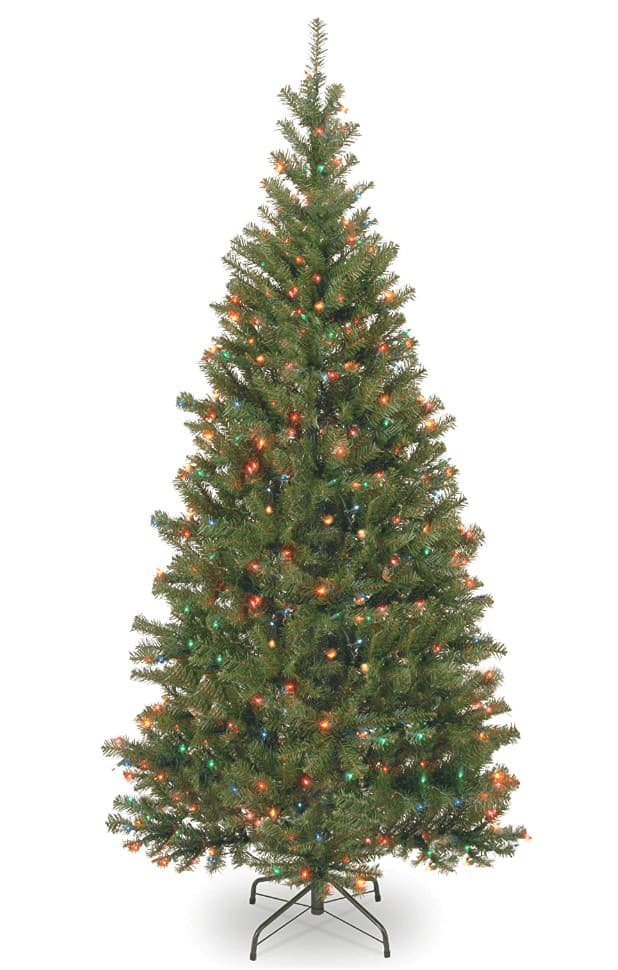 7 ft Aspen Spruce Christmas Tree with Multi Color Lights