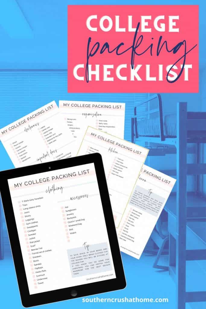 College Packing Checklist