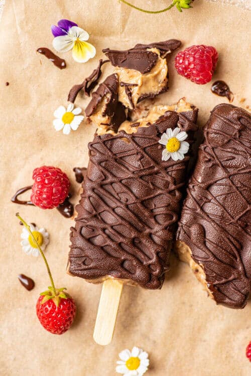 chocolate peanut butter pops