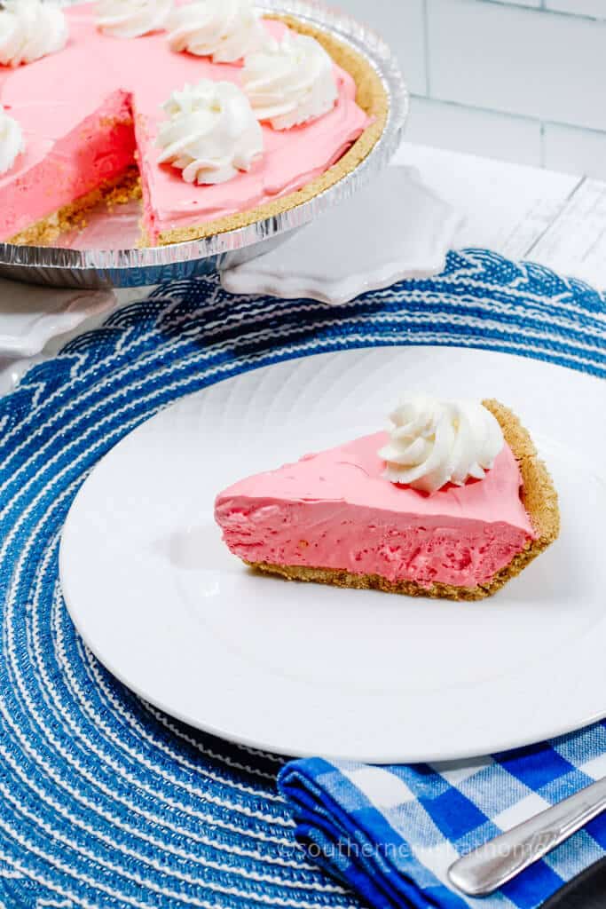 kool aid pie on placemat