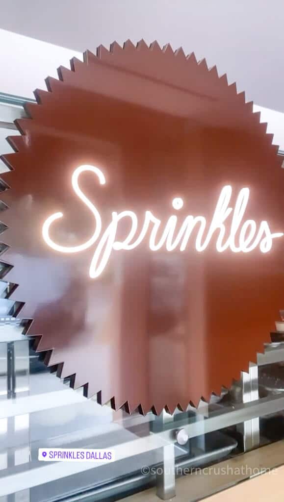 Sprinkles cupcakes sign