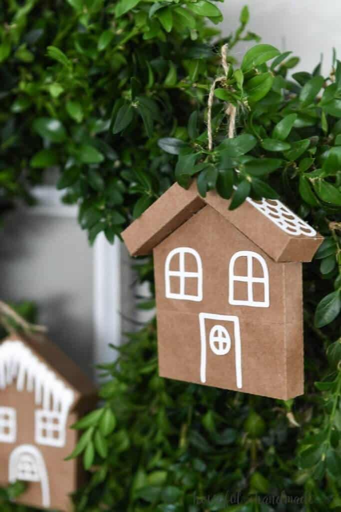 paper ornaments gingerbread house