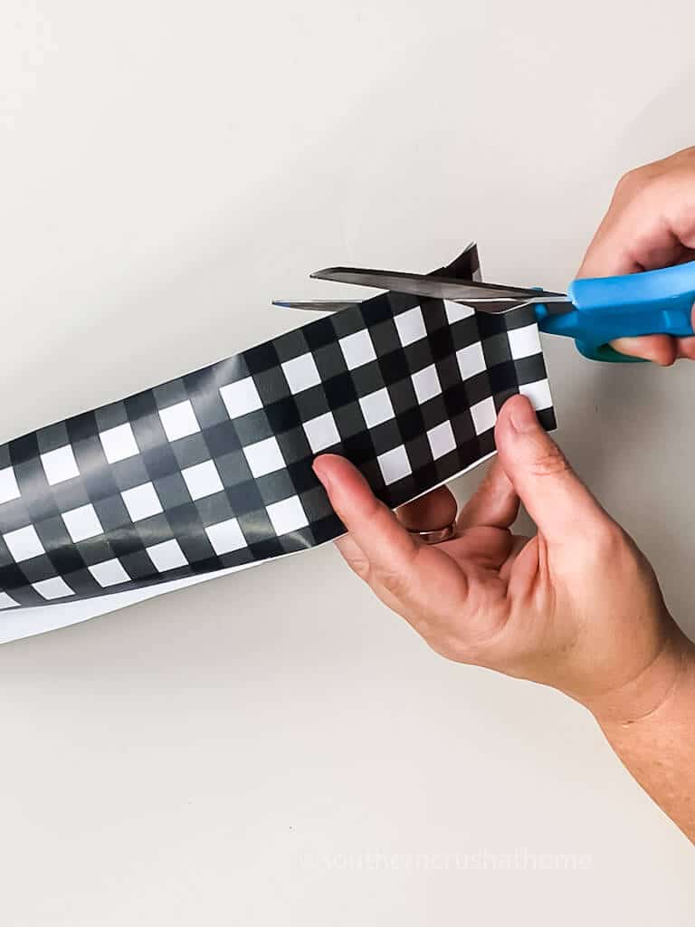 trimming wrapping paper