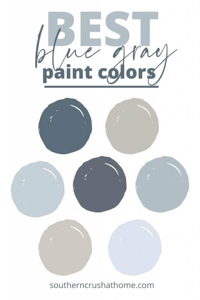 Best Blue Gray Paint Colors PIN image