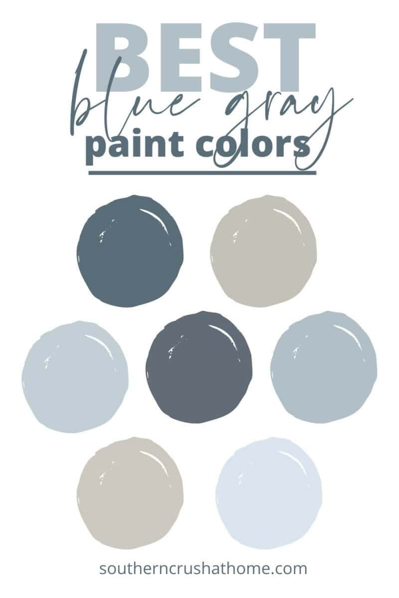 Best Blue Gray Paint Colors PIN image
