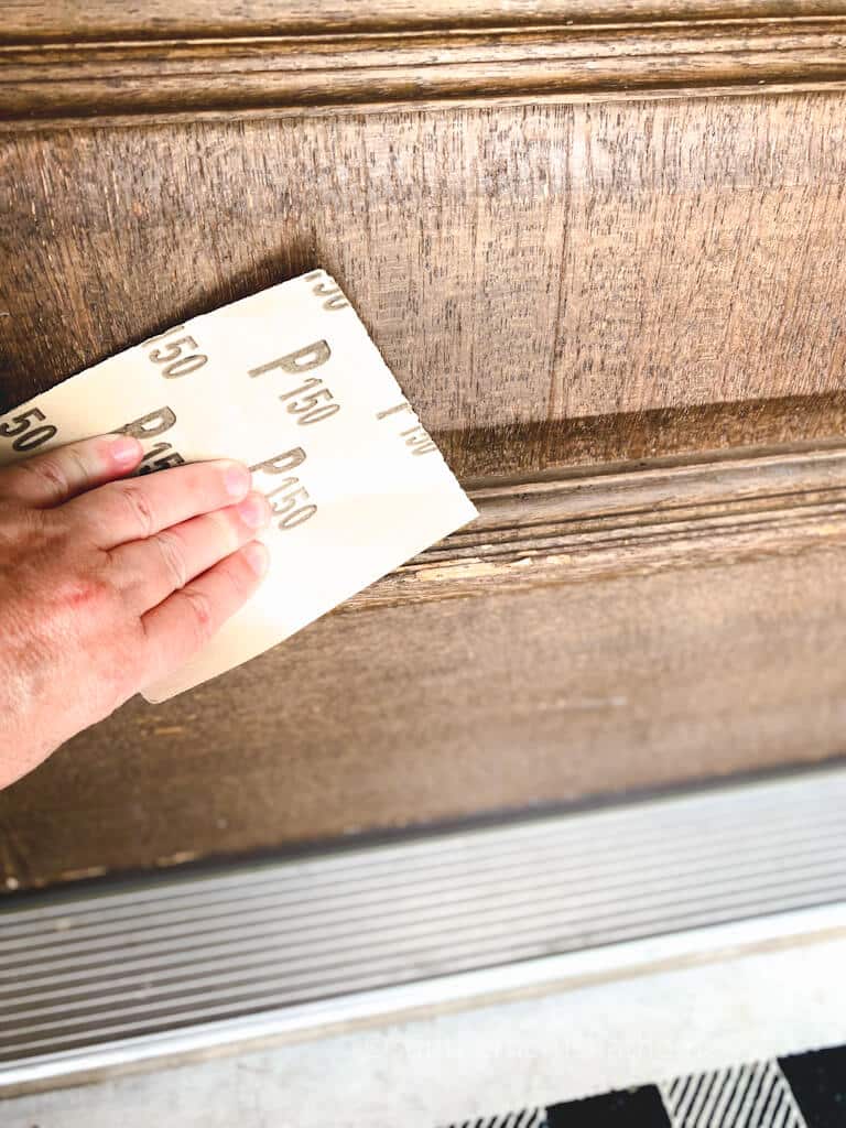 sanding front door