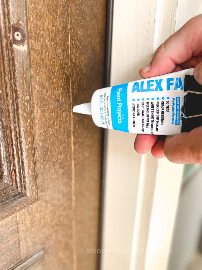 caulking front door