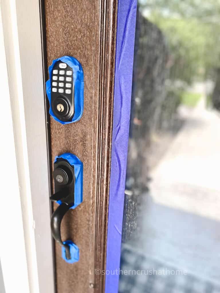 taping off door handle