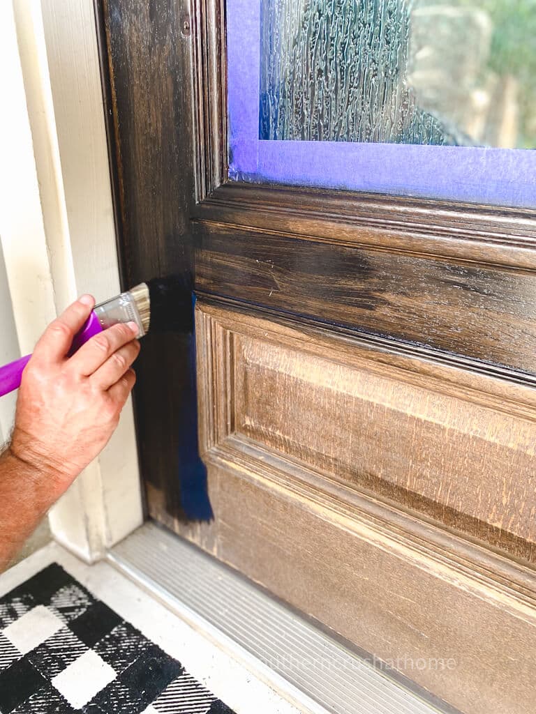 brush stroke on front door