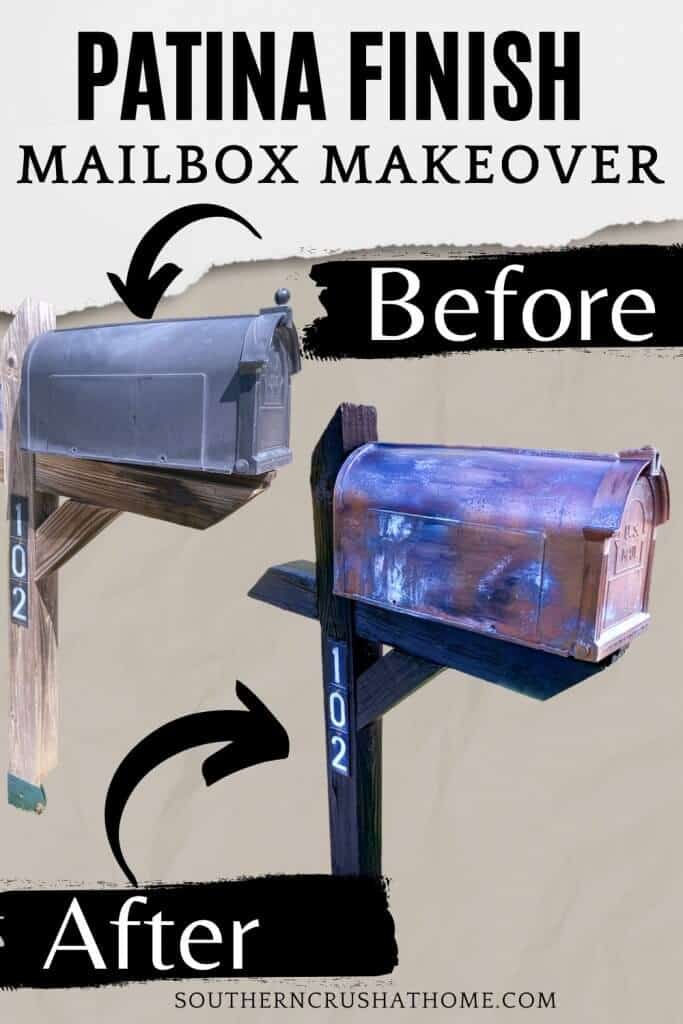 Patina Finish Mailbox Makeover PIN