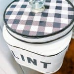 overhead view of lint bin diy