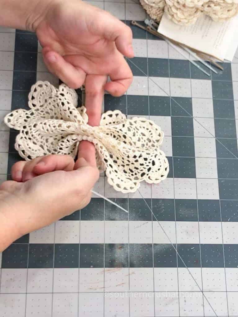 pinching doily