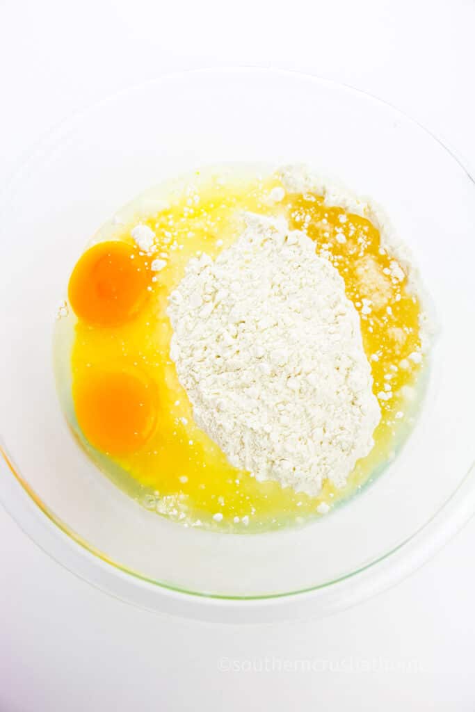 lemon cookie batter with eggs