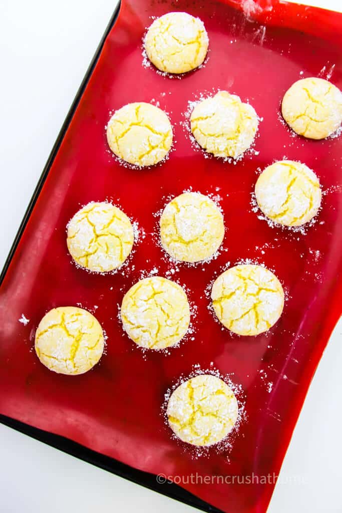 tray of lemon cookies