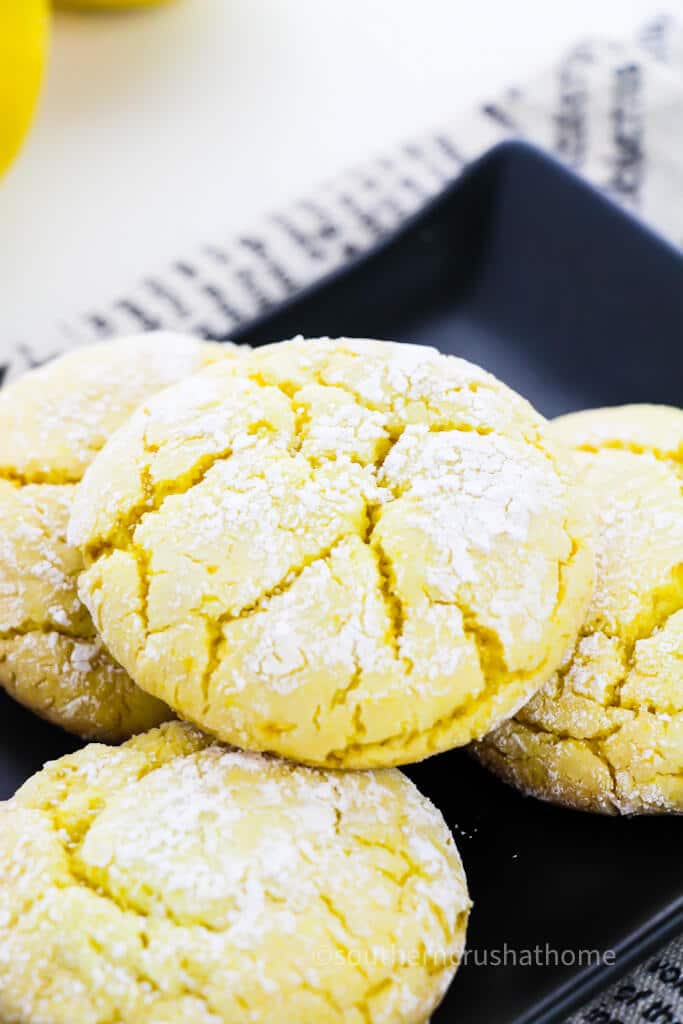 stack of lemon cookies