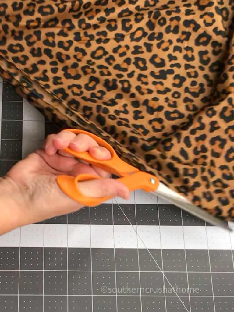 cutting up pillowcase seam