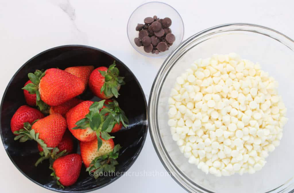 ingredients for chocolate covered strawberries