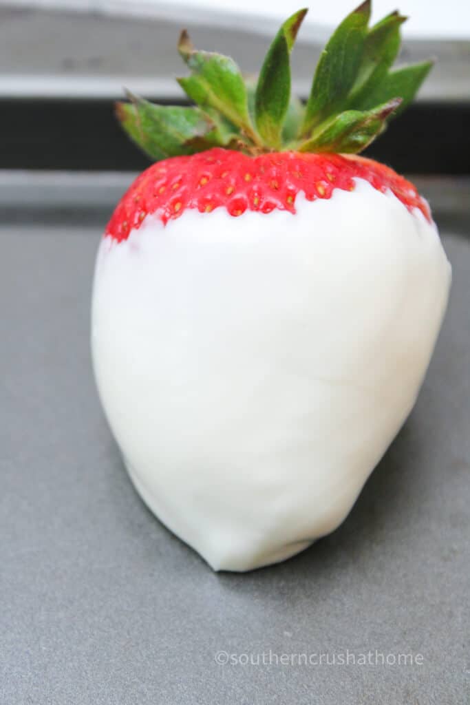 white chocolate covered strawberry