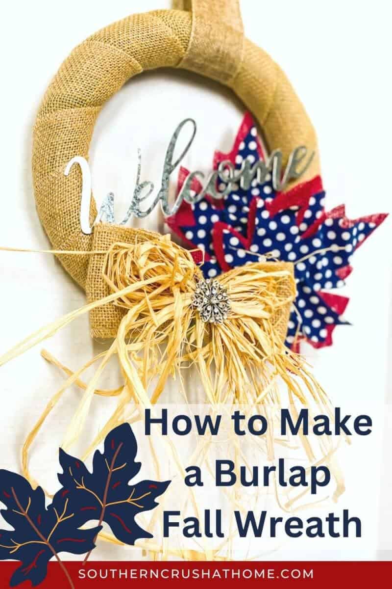 Burlap Fall Wreath PIN