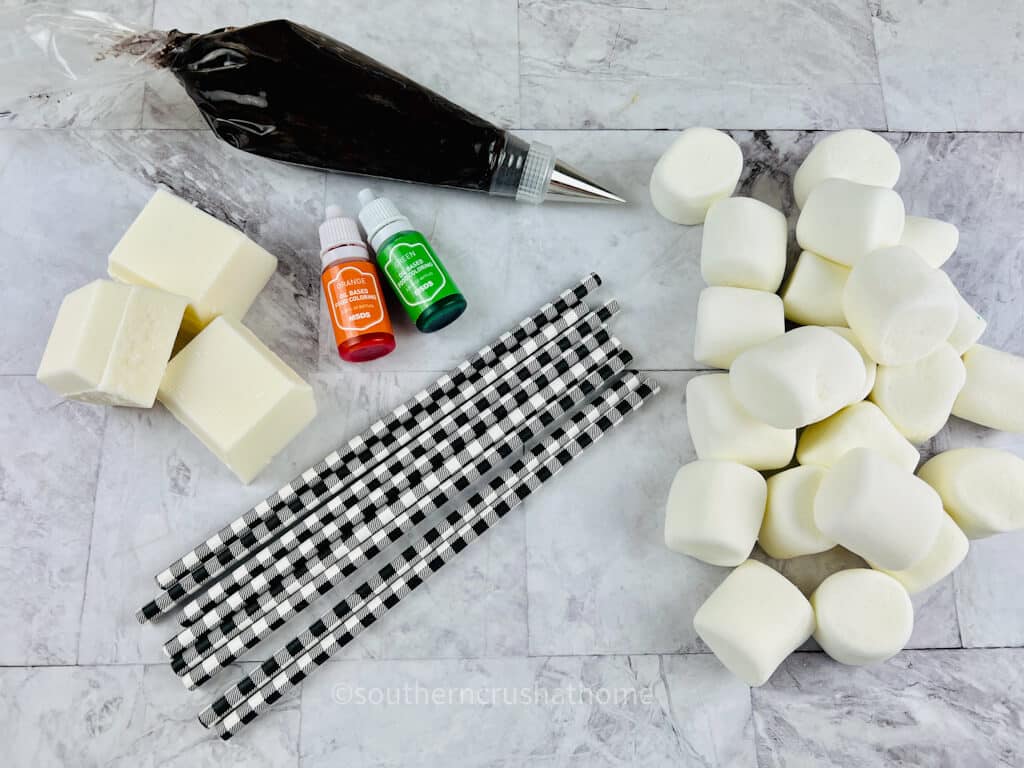 ingredients for chocolate covered marshmallows