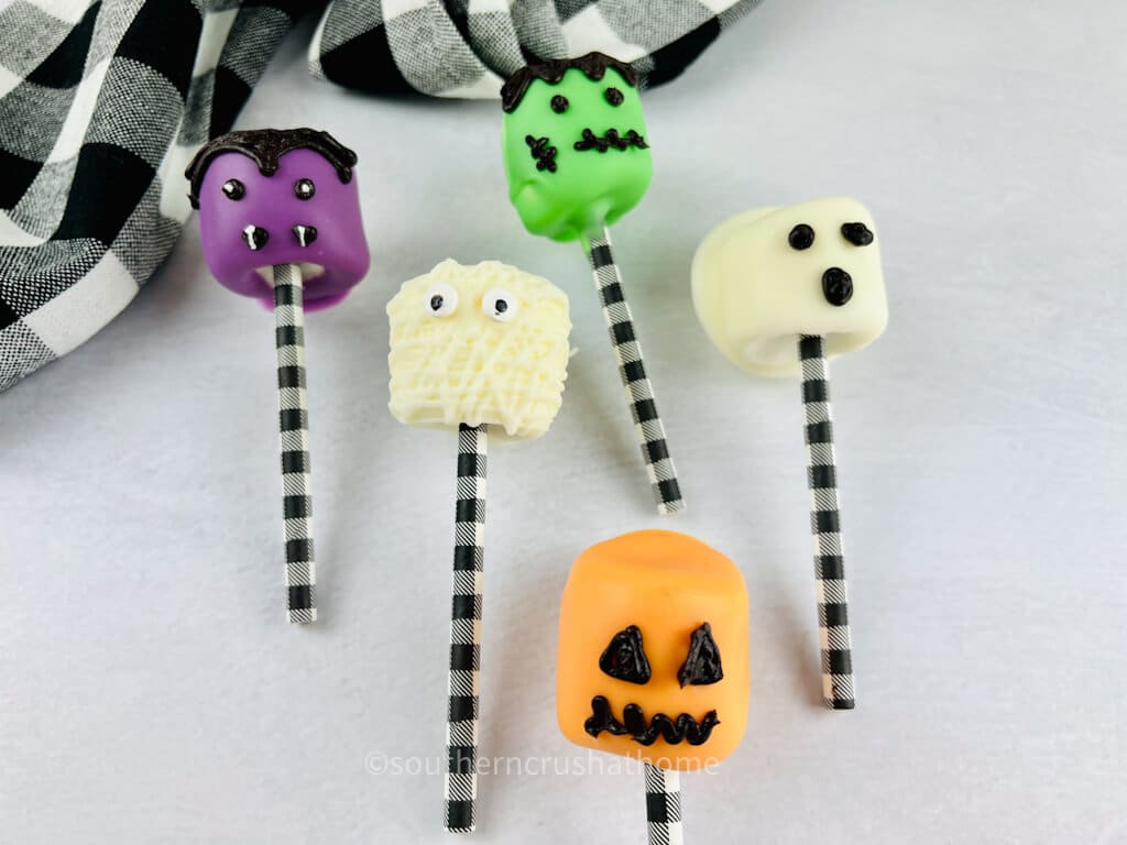 Easy Chocolate Covered Marshmallows for Halloween