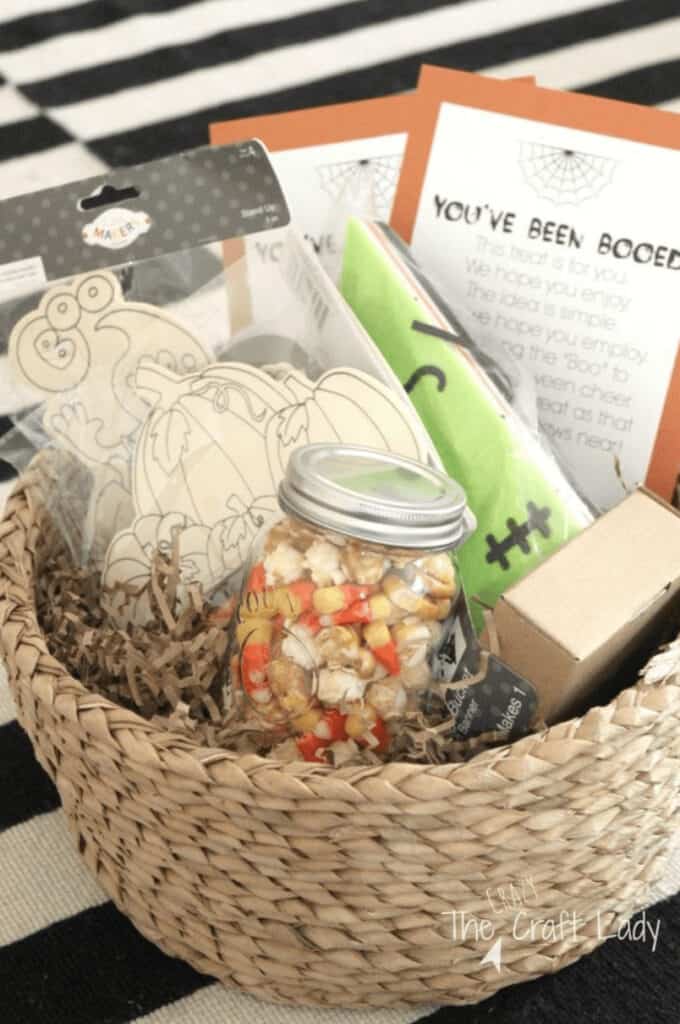 crafting night boo basket