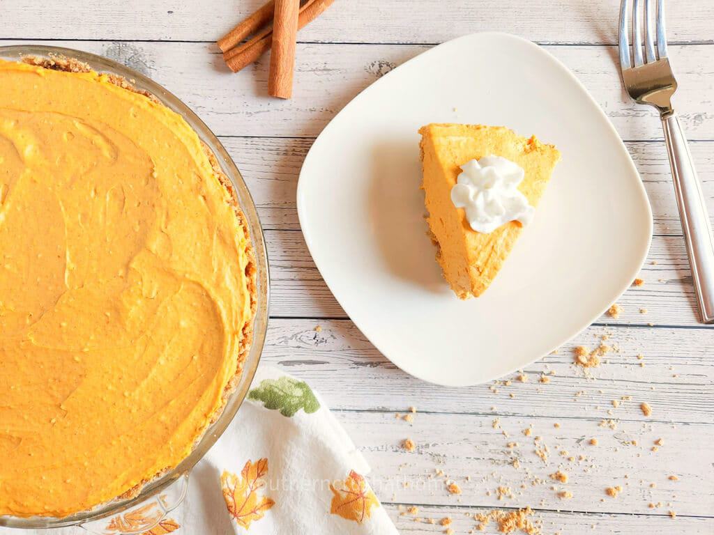 no bake pumpkin pie cheesecake