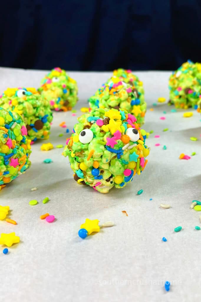 popcorn balls on paper