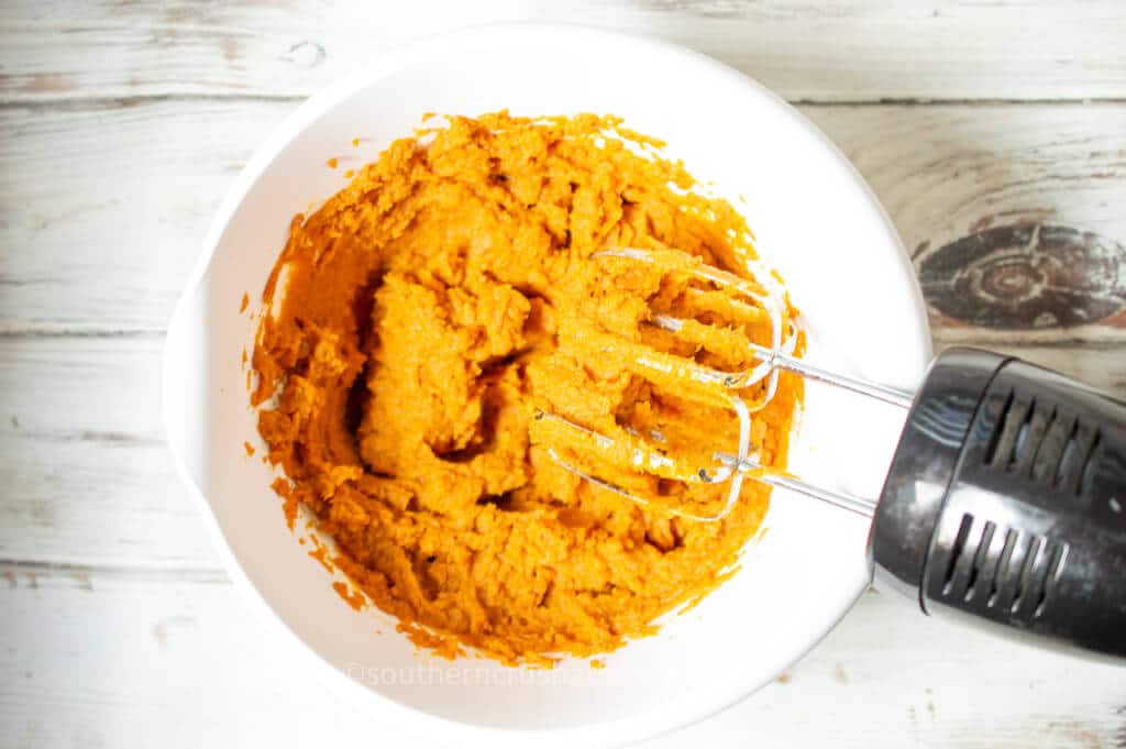 mixed pumpkin puree