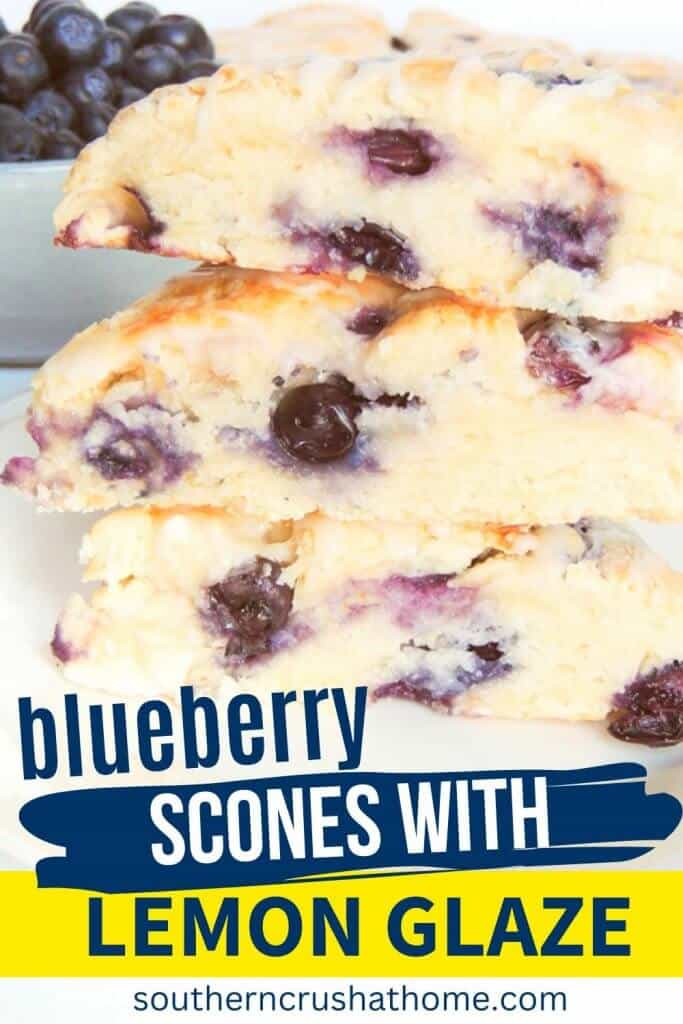 Blueberry Scones with Lemon Glaze PIN