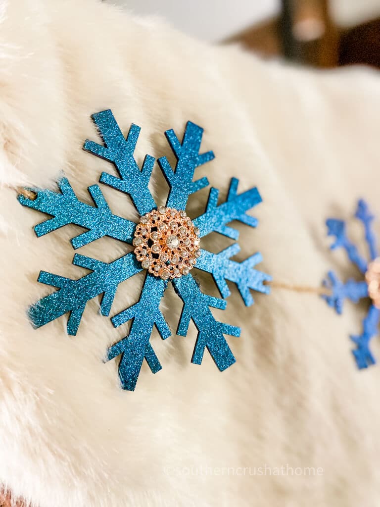 close up of color shift snowflake