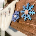 side view of diy garland