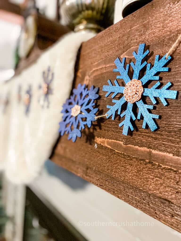 How to Make an Easy DIY Christmas Garland with Dollar Tree Snowflakes