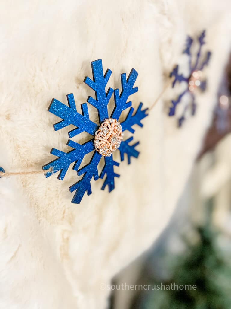 up close of snowflake on fur