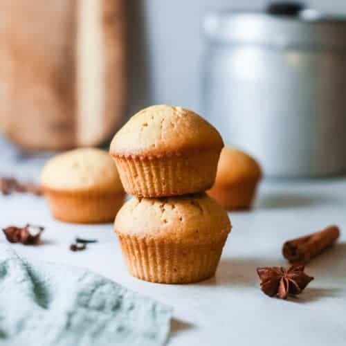 stacked pumpkin muffins