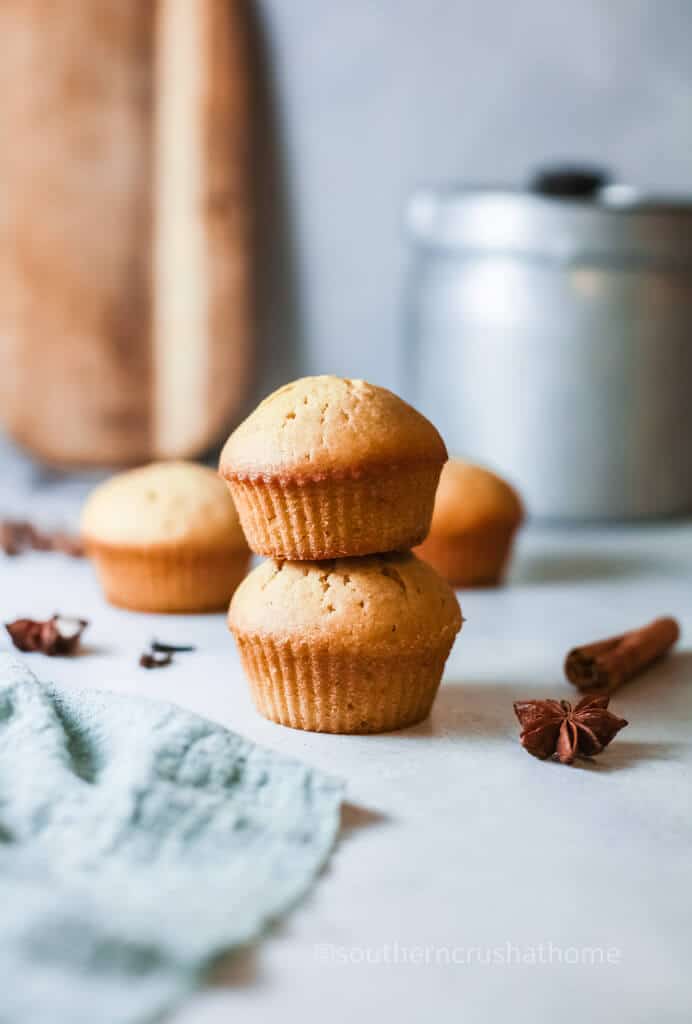 stacked pumpkin muffins