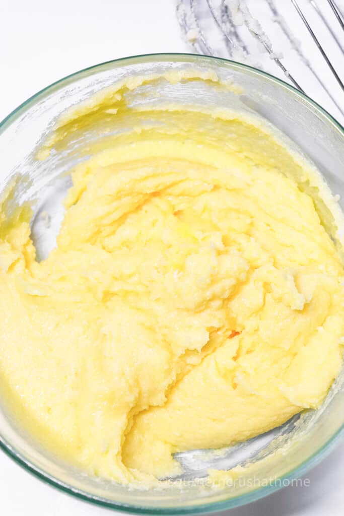 butter and egg mixture