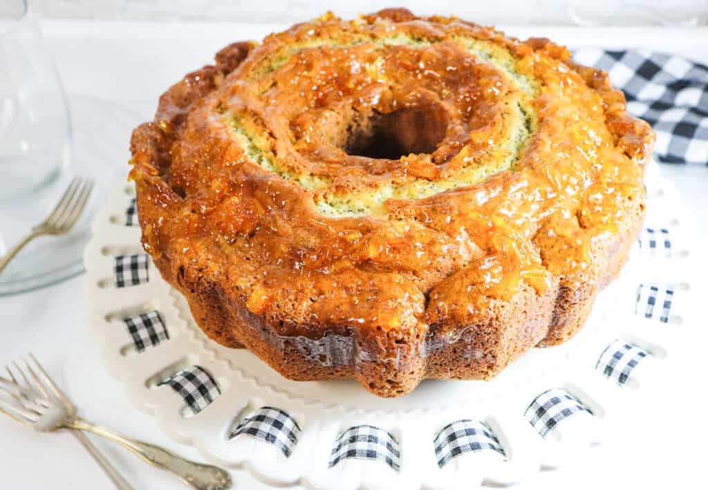 styled view of Poppy Seed Cake