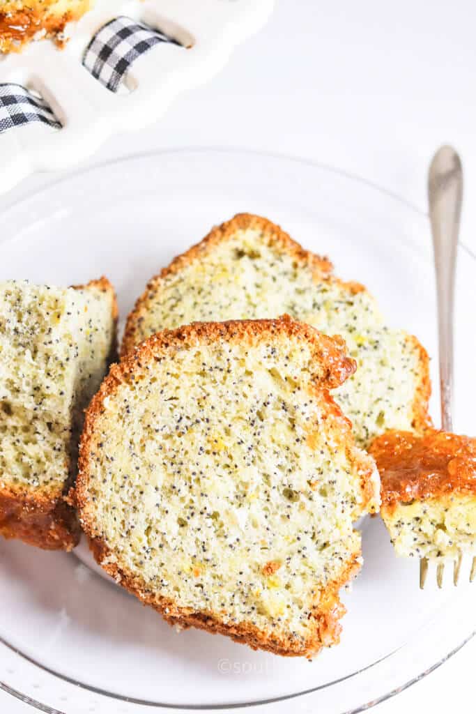 slices of poppy seed cake