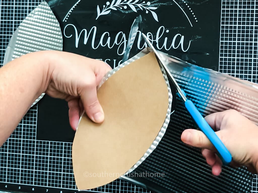 cutting out feather