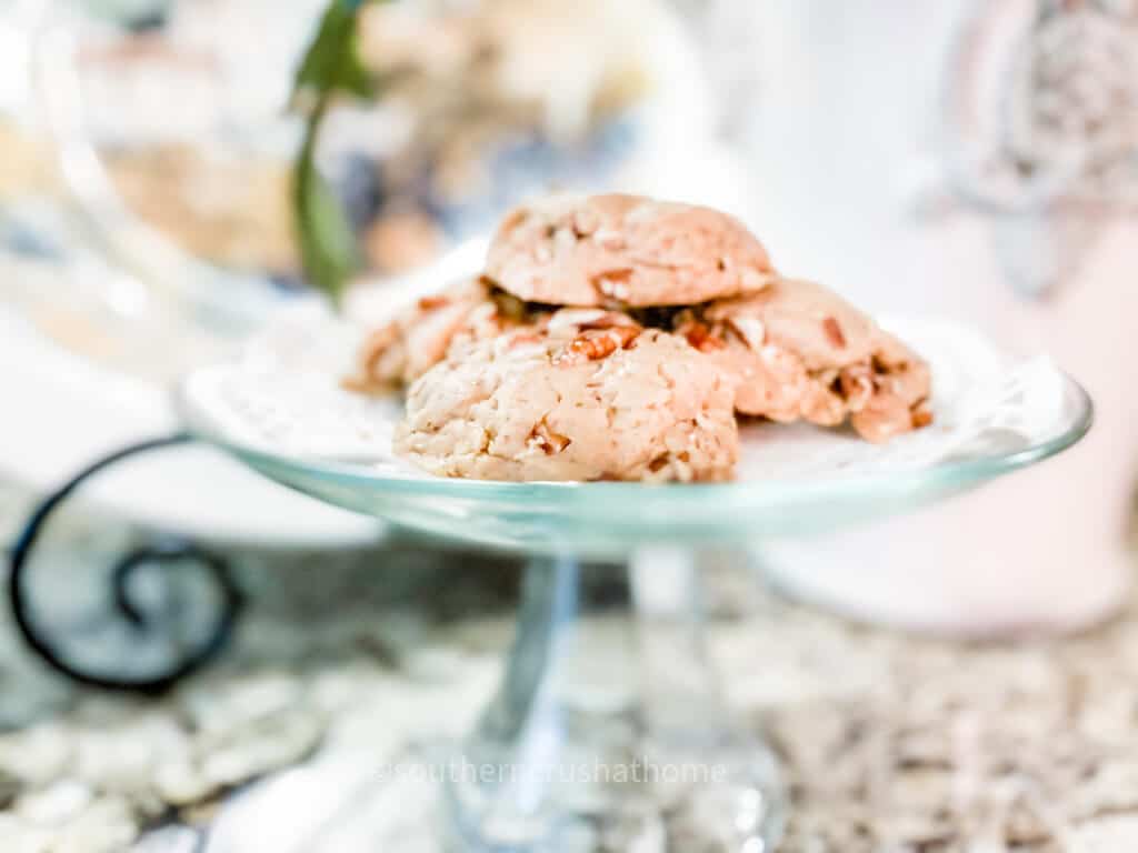 platter with praline pecans