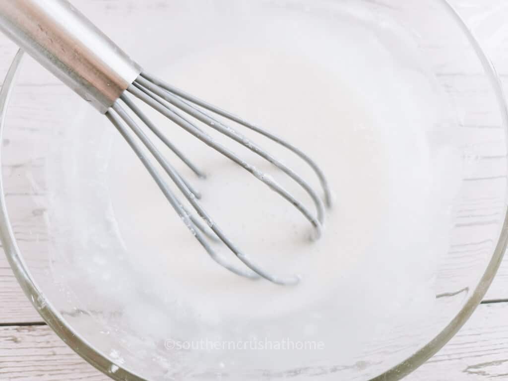 whisking glaze