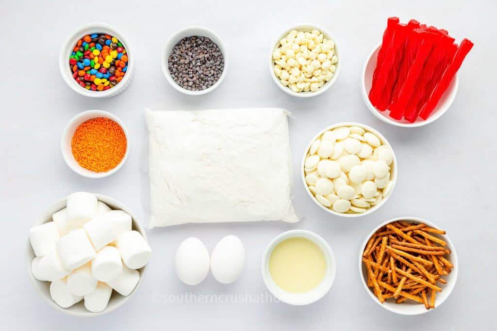 ingredients for Melted Snowman Cookies