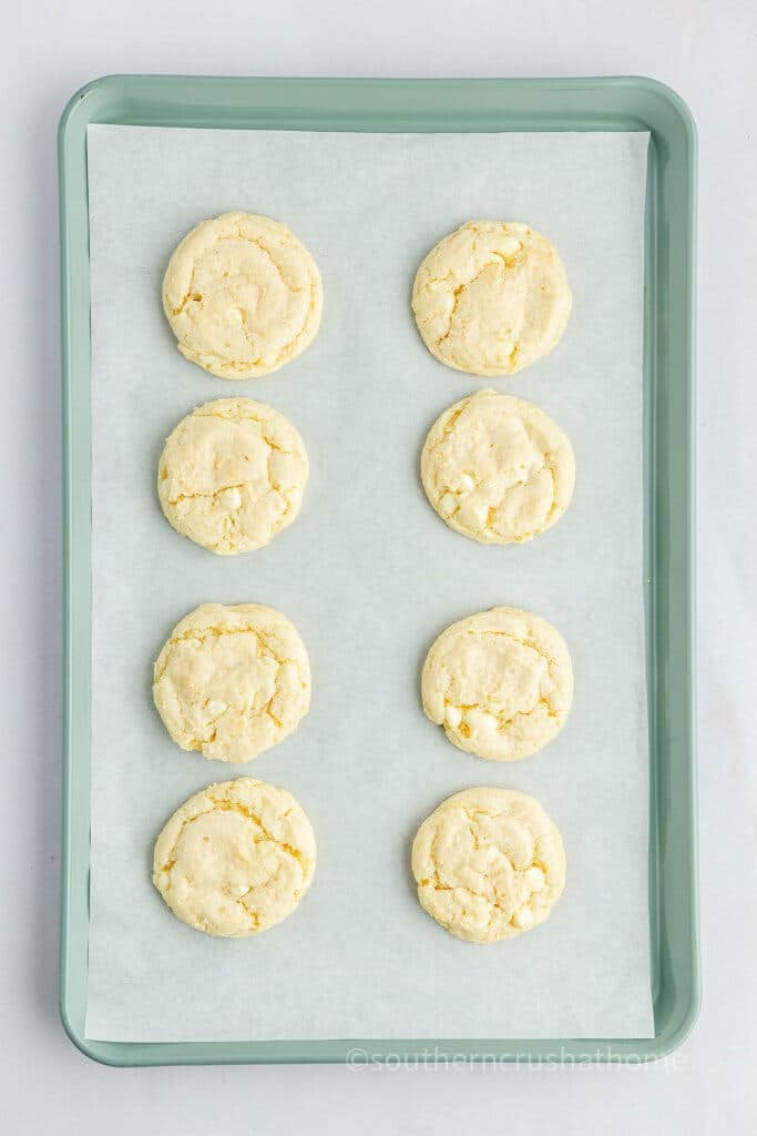 baked cookies on cookie sheet