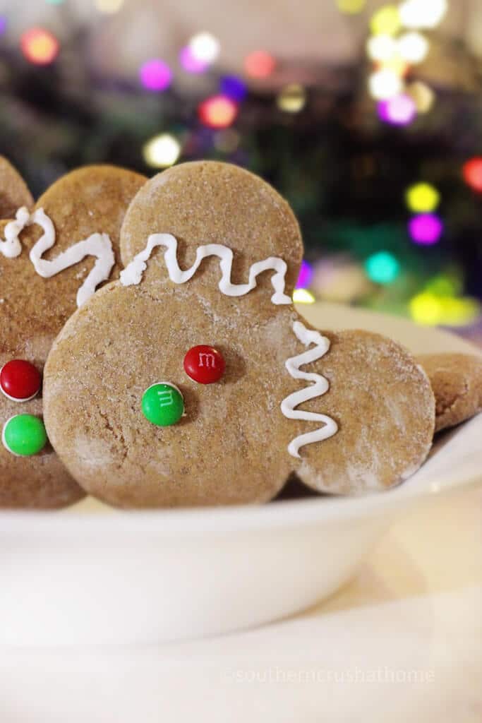 mickey mouse gingerbread cookies on a platter
