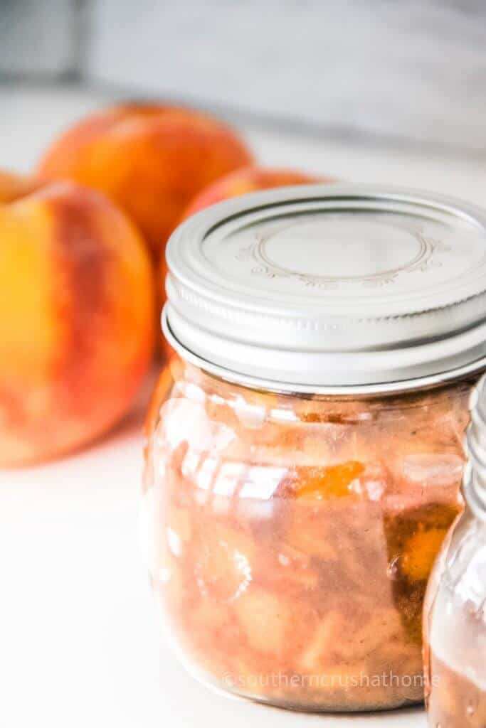 jar of peach jam