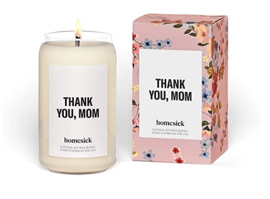 thank you mom candle