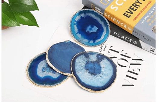 blue geode coasters