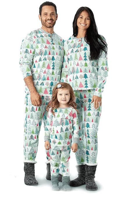 tree printed matching pjs set